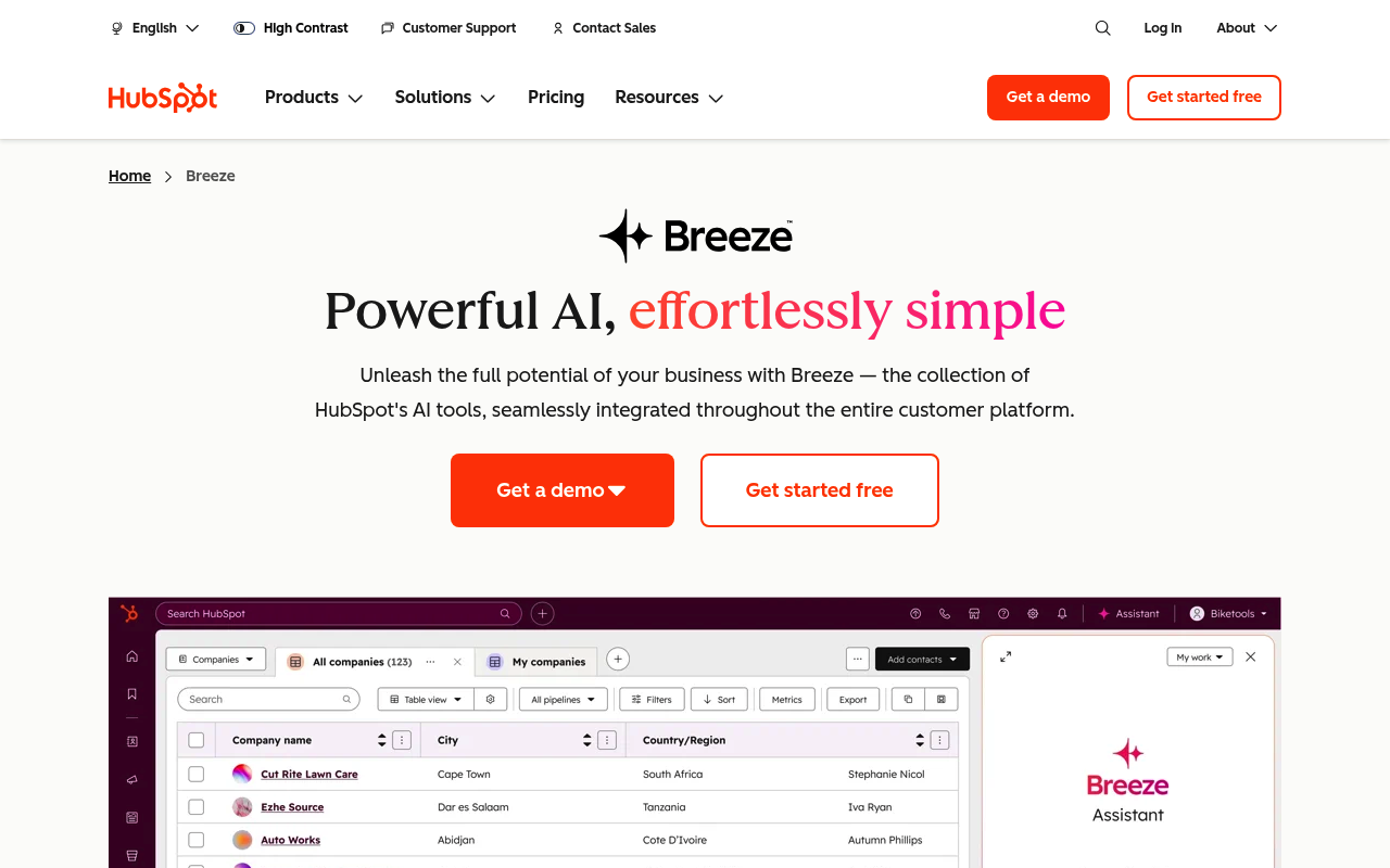 HubSpot AI Dashboard